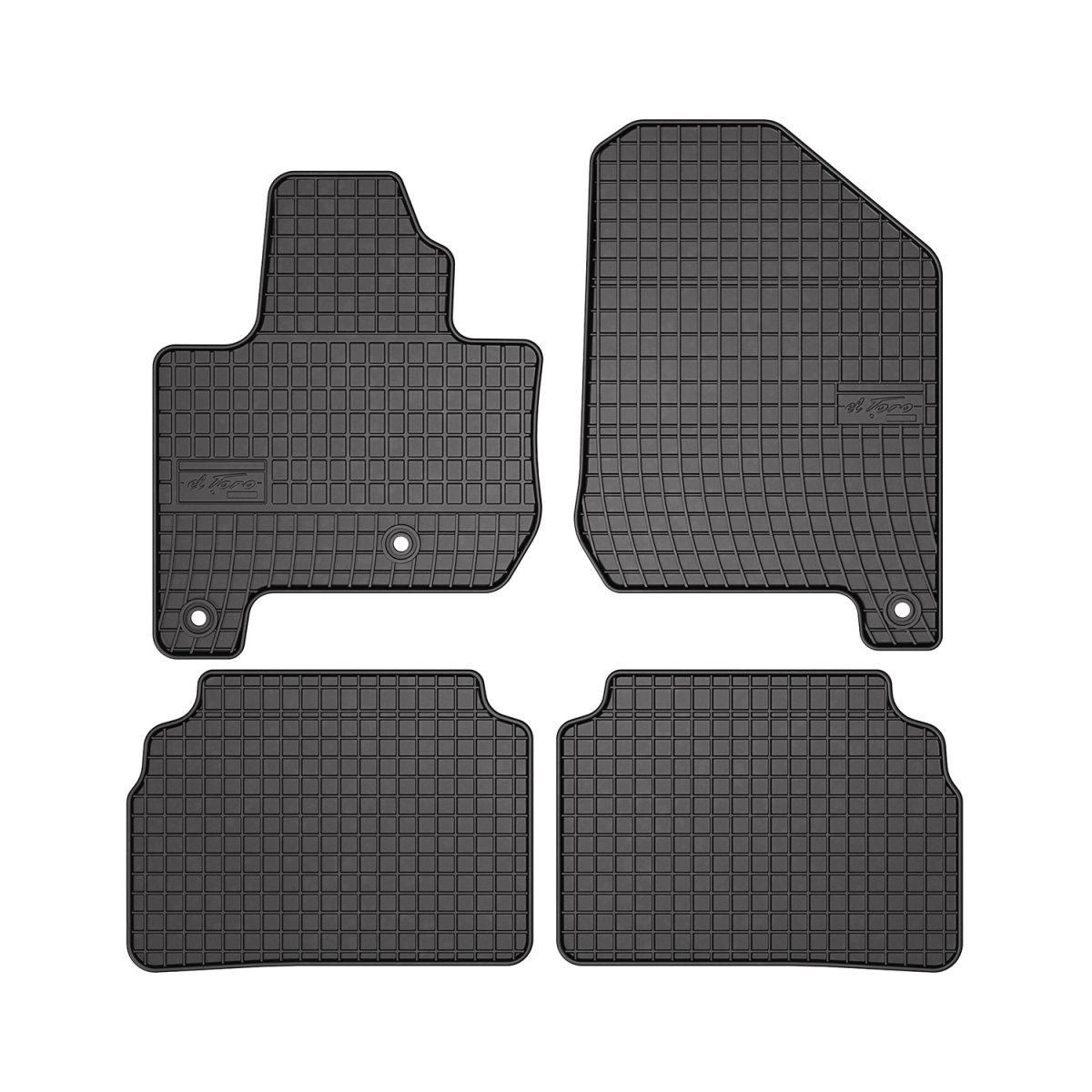 Kia Soul EV Floor Mats - Omac - El Toro Rubber - Black - '15-'19